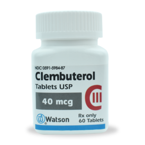 Clembuterol tablets bottle, 40 mcg